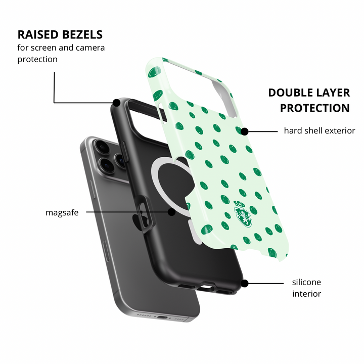 Official SCP Sporting CP Green Polka Dot iPhone Case — InstaCase Portugal