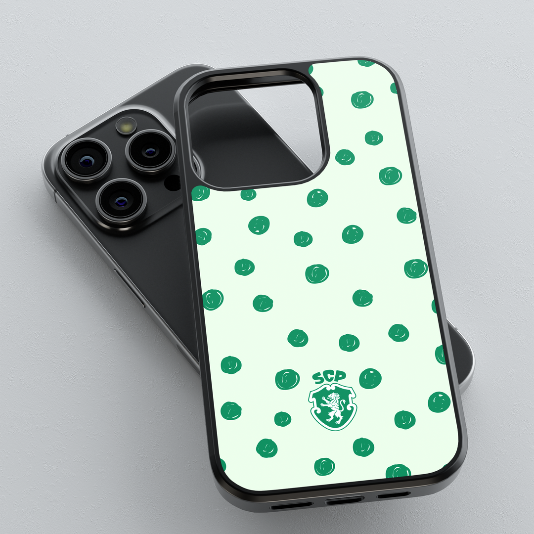 Official SCP Sporting CP Green Polka Dot iPhone Case — InstaCase Portugal