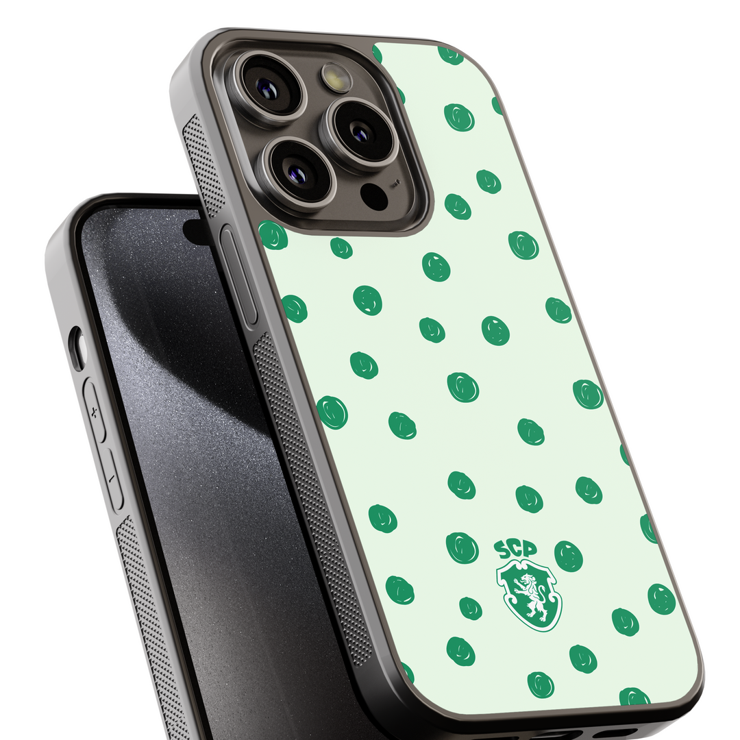 Official SCP Sporting CP Green Polka Dot iPhone Case — InstaCase Portugal