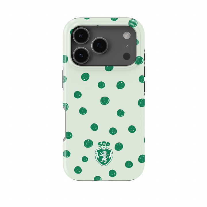 Official SCP Sporting CP Green Polka Dot iPhone Case — InstaCase Portugal