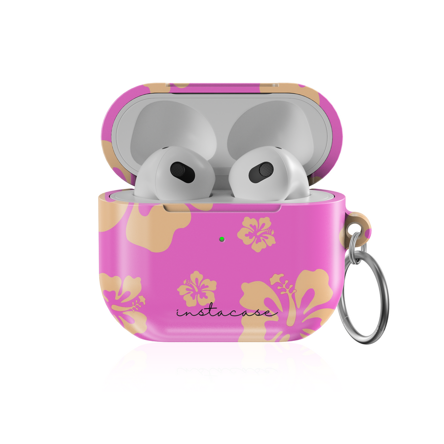Funda para AirPods rosa hibisco — InstaCase Portugal