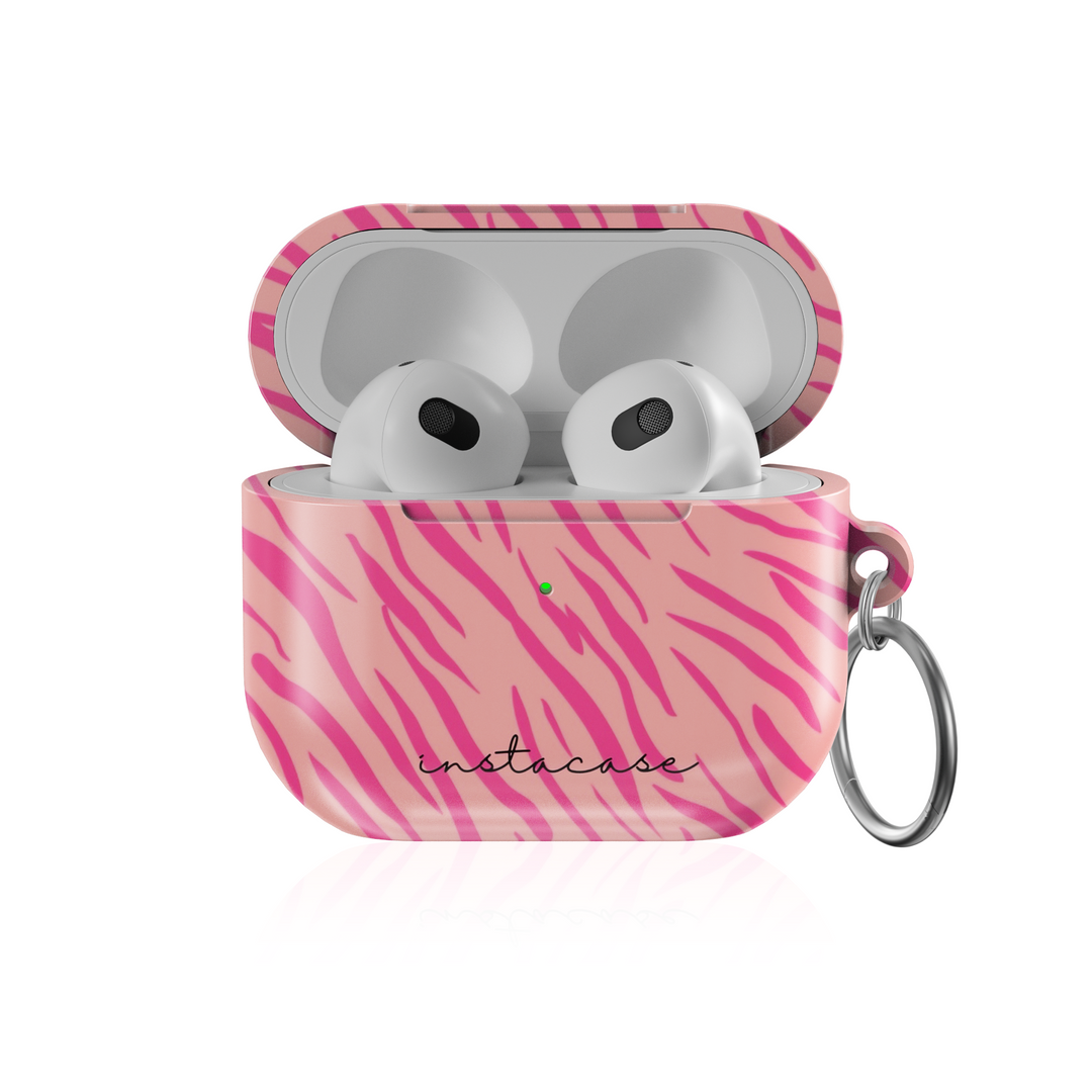 Pink Zebra AirPods Case — InstaCase Portugal