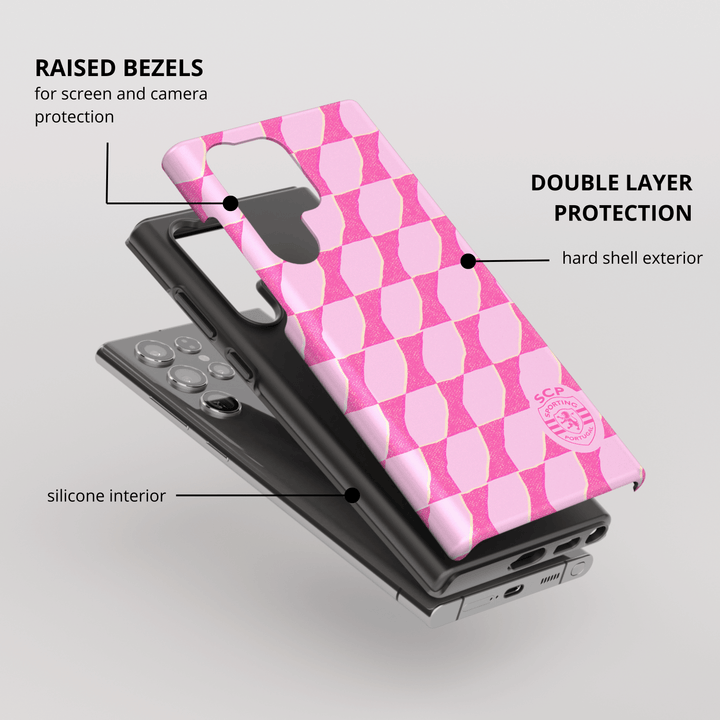 Official SCP Samsung Sporting Onda Pink Phone Case — InstaCase Portugal