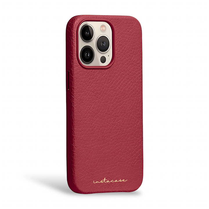 Funda para iPhone de piel auténtica Garnet — InstaCase Portugal