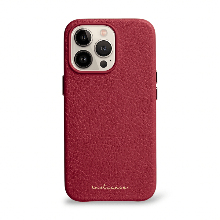 Funda para iPhone de piel auténtica Garnet — InstaCase Portugal