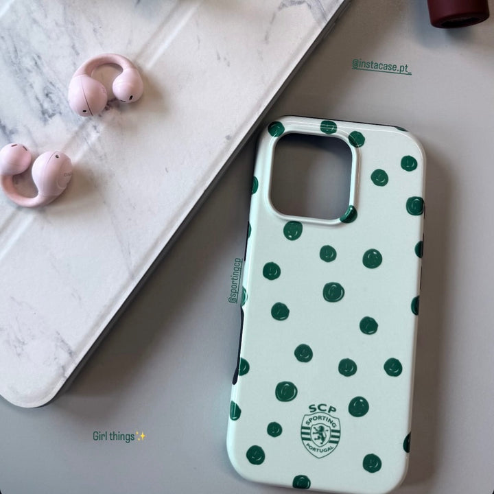 Capa Samsung Sporting - Bolinhas Verdes