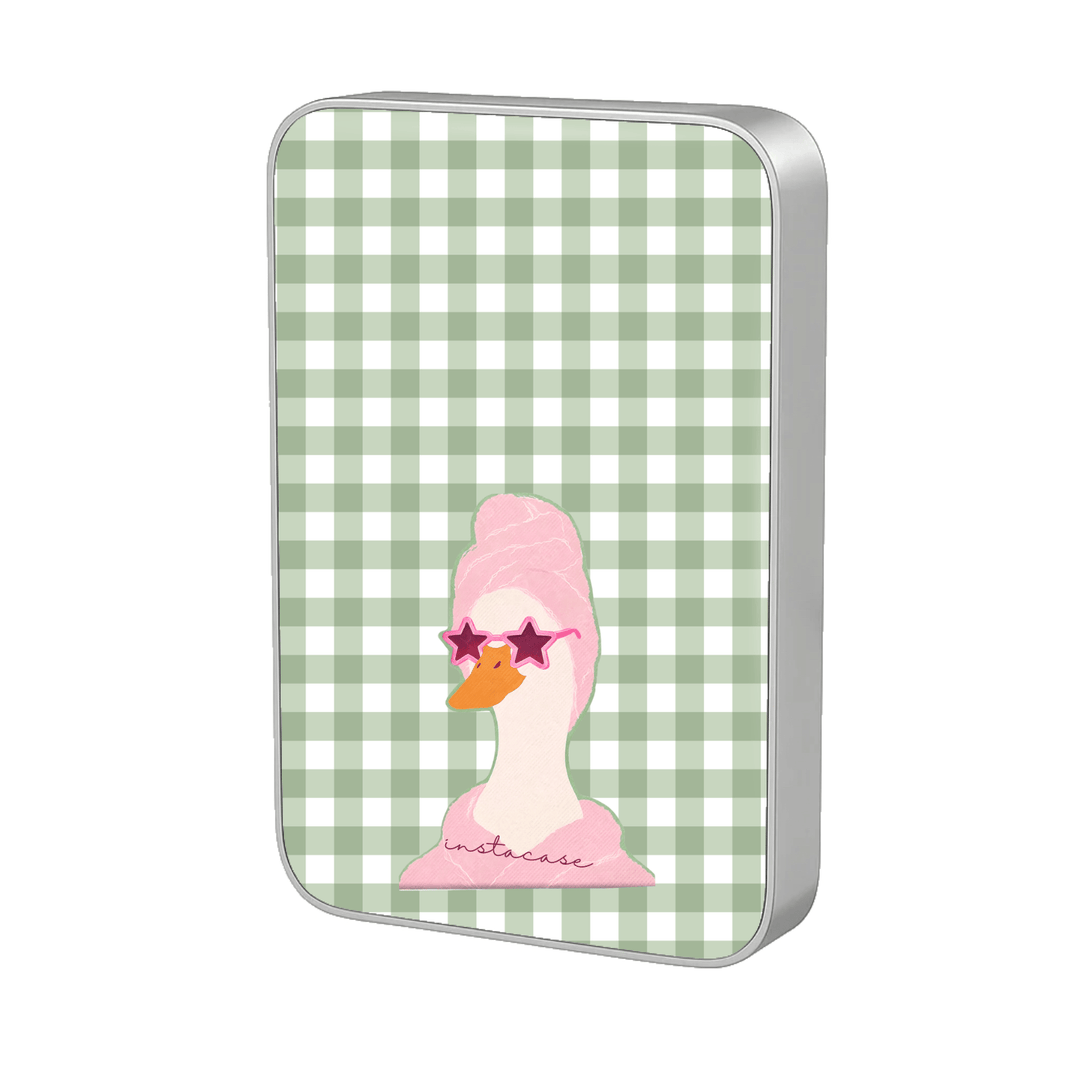 Power Bank Magnética Glam Duck Prata MagSafe — InstaCase Portugal