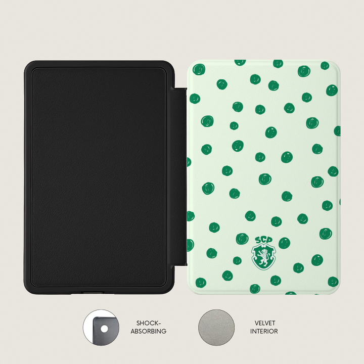 Capa Kobo Kindle Sporting CP Bolinhas Verdes oficial SCP — InstaCase Portugal