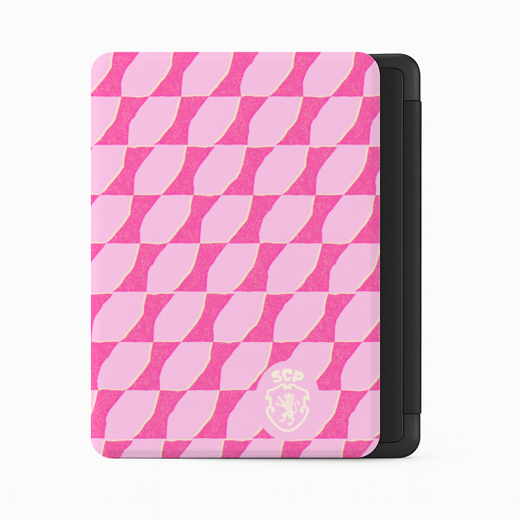 Capa Kobo Kindle Sporting CP Onda Rosa oficial SCP — InstaCase Portugal