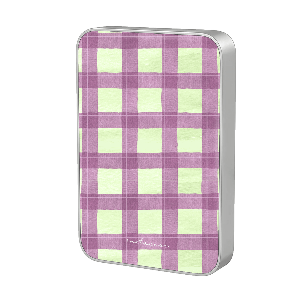 Power Bank Magnética Lilac Meadow Prata MagSafe — InstaCase 