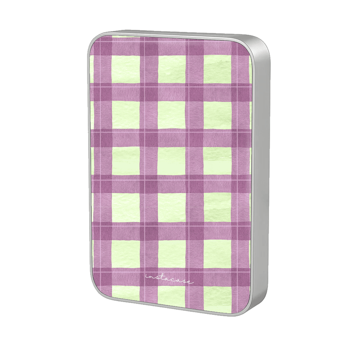 Power Bank Magnética Lilac Meadow Prata MagSafe — InstaCase 