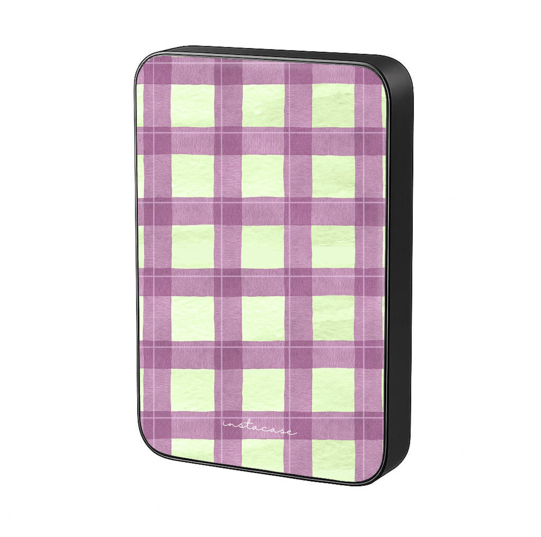 Power Bank Magnética Lilac Meadow Preta MagSafe — InstaCase 