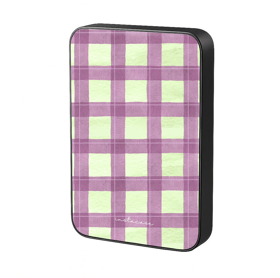 Power Bank Magnética Lilac Meadow Preta MagSafe — InstaCase 