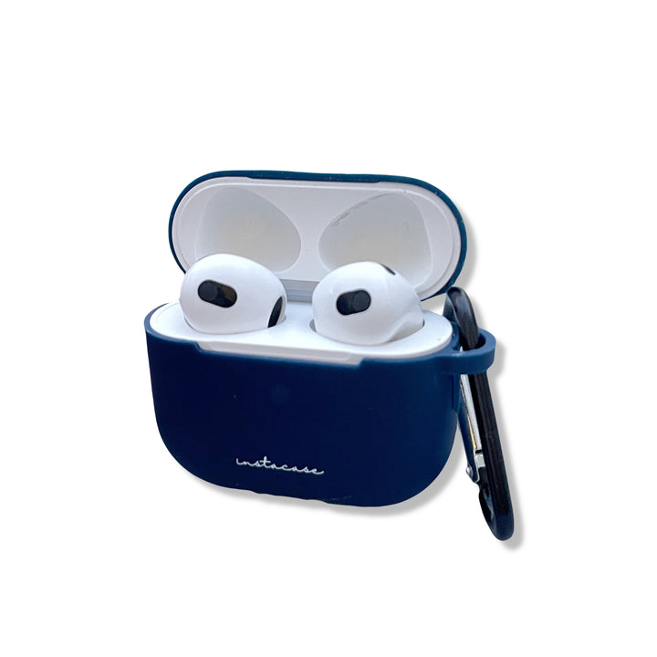 Funda-AirPods-Azul Profundo-Lateral