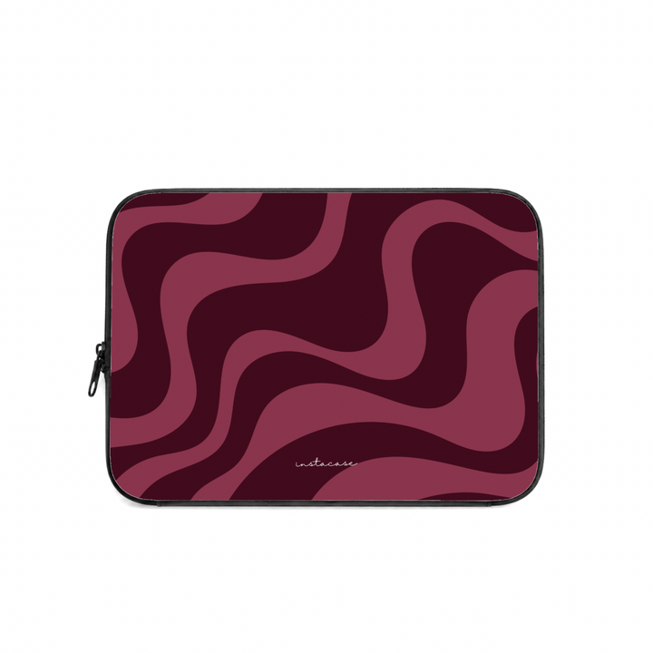 Bolsa Computador Burgundy Flow  InstaCase — Saffiano Leather Design Exclusivo
