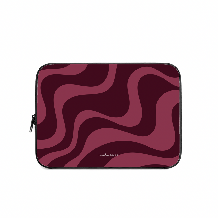 Bolsa Computador Burgundy Flow  InstaCase — Saffiano Leather Design Exclusivo