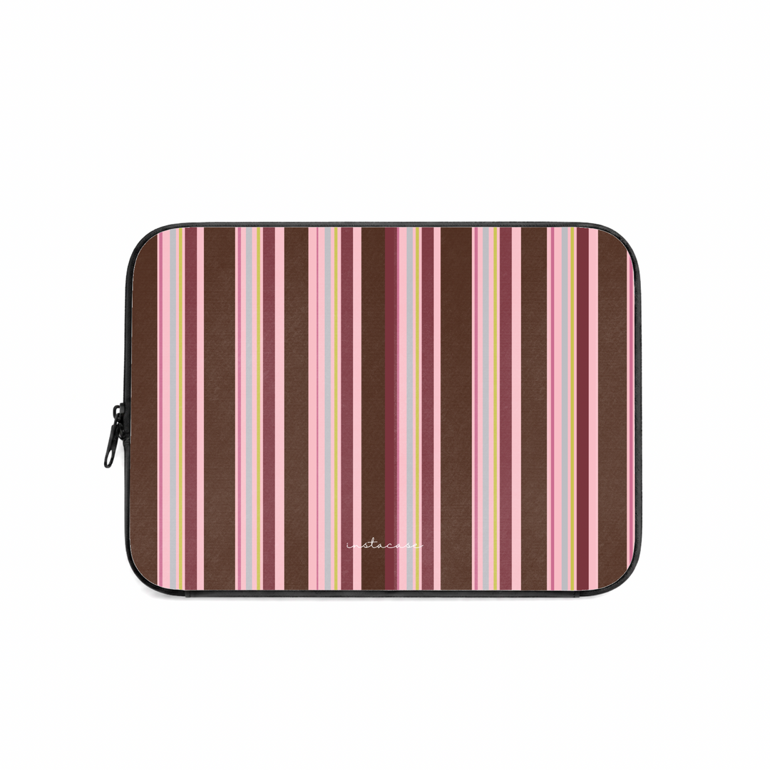 Bolsa Computador Berry Latte InstaCase — Saffiano Leather Design Exclusivo
