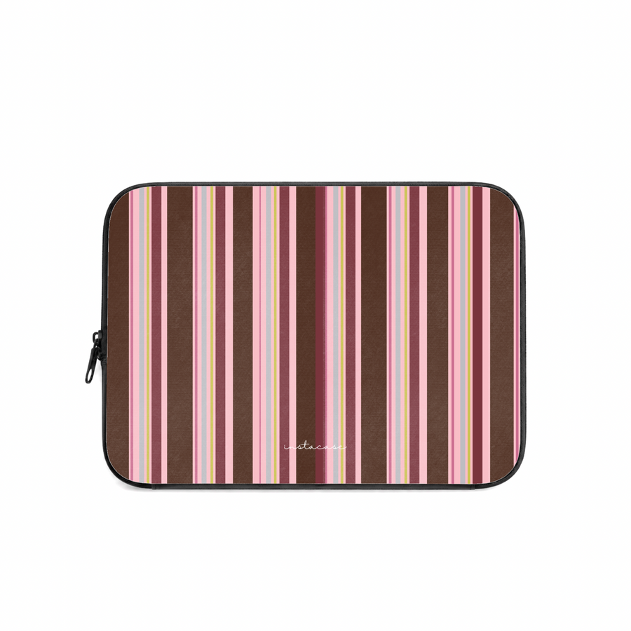 Bolsa Computador Berry Latte InstaCase — Saffiano Leather Design Exclusivo