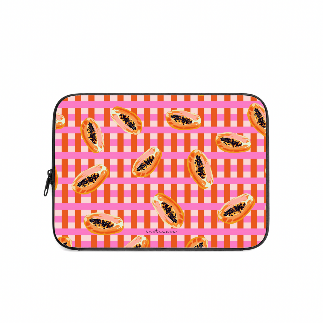 Bolsa Computador Papaya Party InstaCase — Saffiano Leather Design Exclusivo