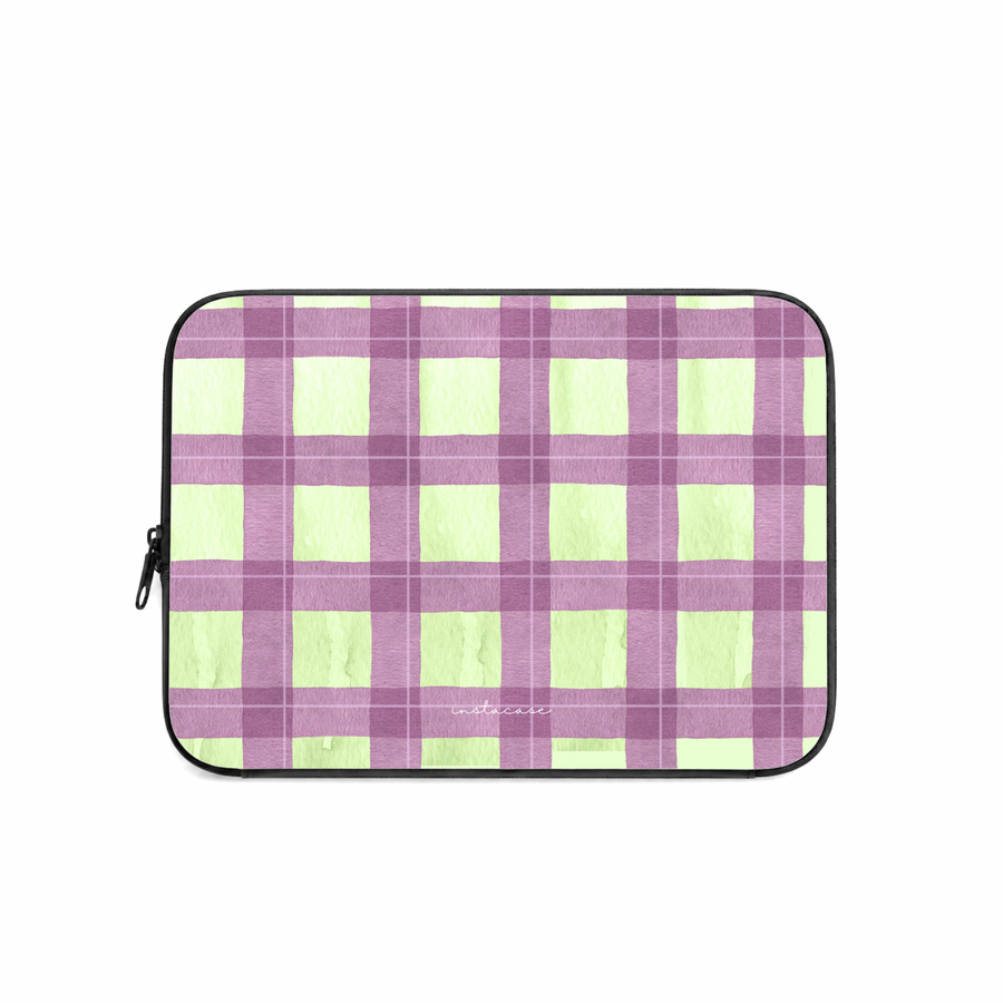 Bolsa Computador Lilac Meadow InstaCase — Saffiano Leather Design Exclusivo