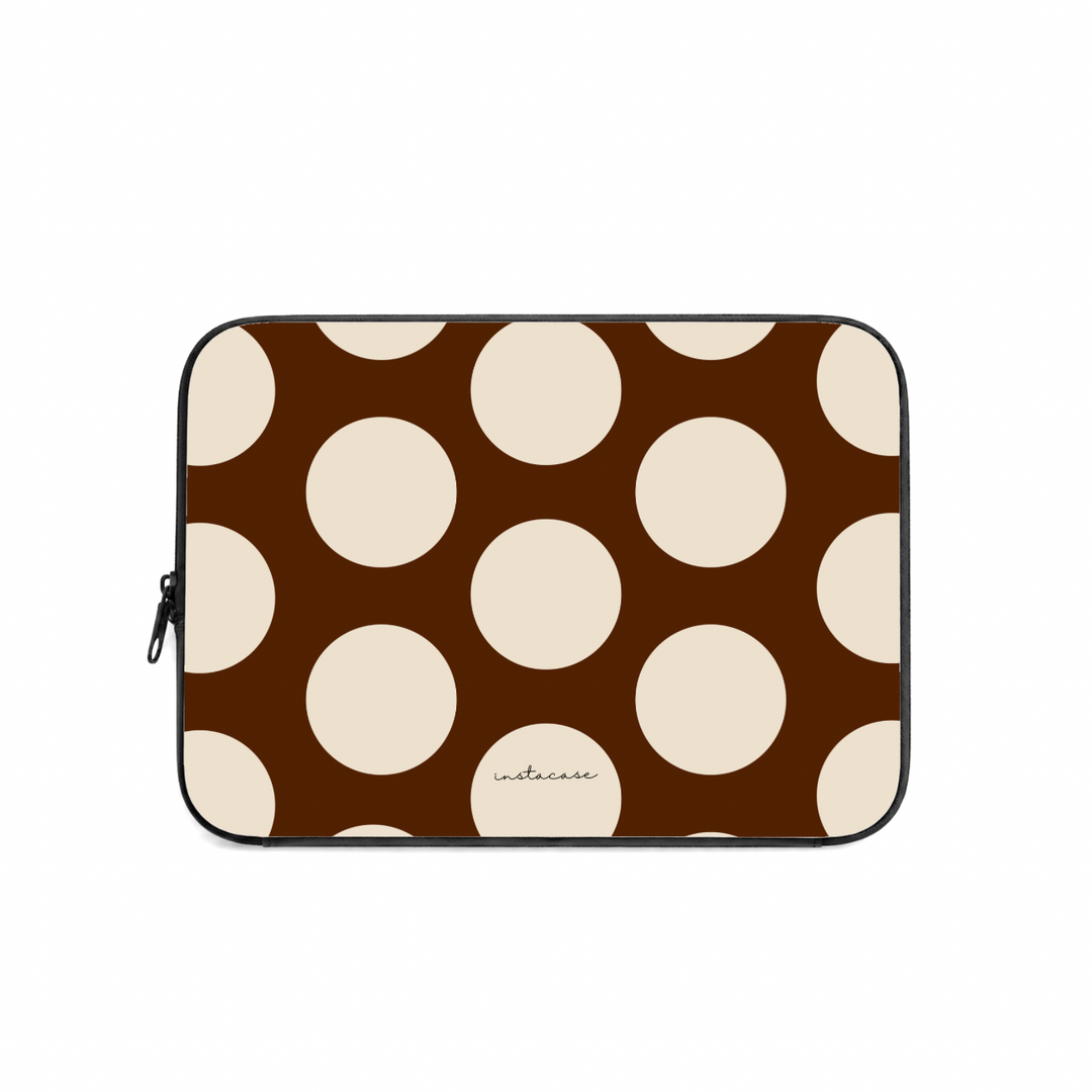 Bolsa Computador Cappuccino Cream InstaCase — Saffiano Leather Design Exclusivo