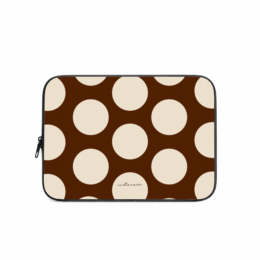 Bolsa Computador Cappuccino Cream InstaCase — Saffiano Leather Design Exclusivo