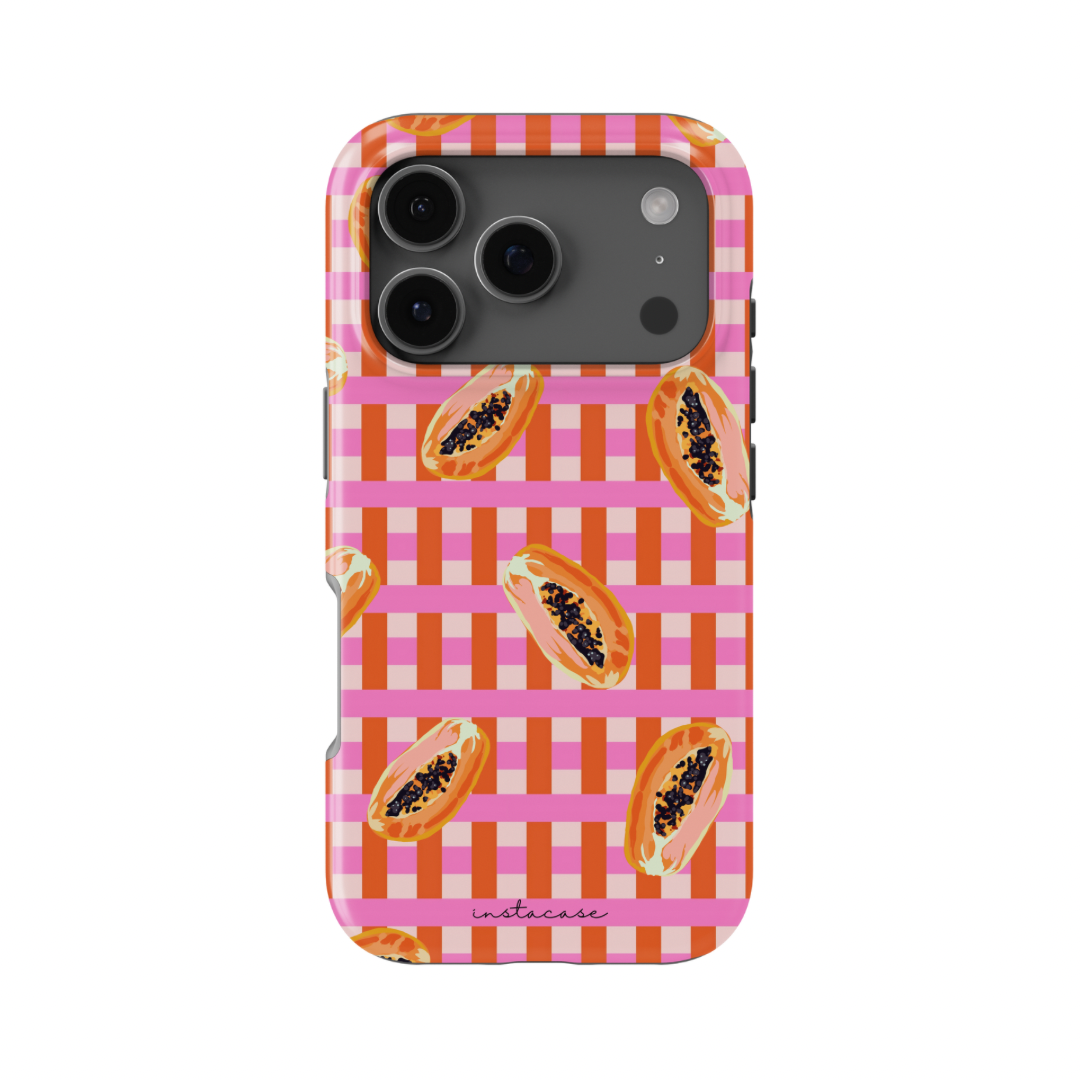 Capa iPhone Papaya Party Premium Glossy — InstaCase Portugal