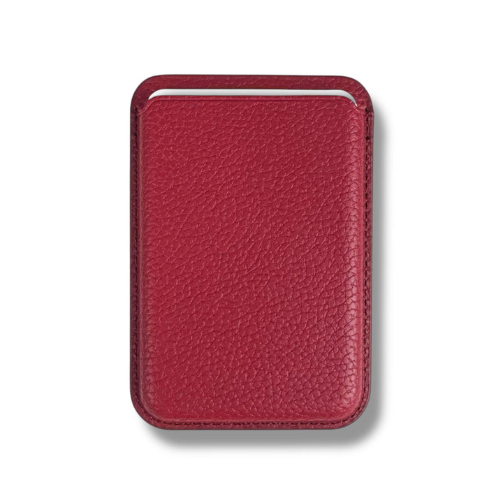 Tarjetero MagSafe de piel auténtica Garnet para iPhone — InstaCase Portugal
