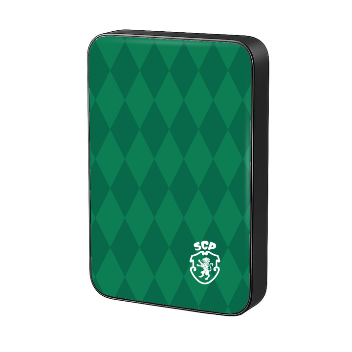 Power Bank MagSafe Sporting CP Losangos Preta — InstaCase Portugal