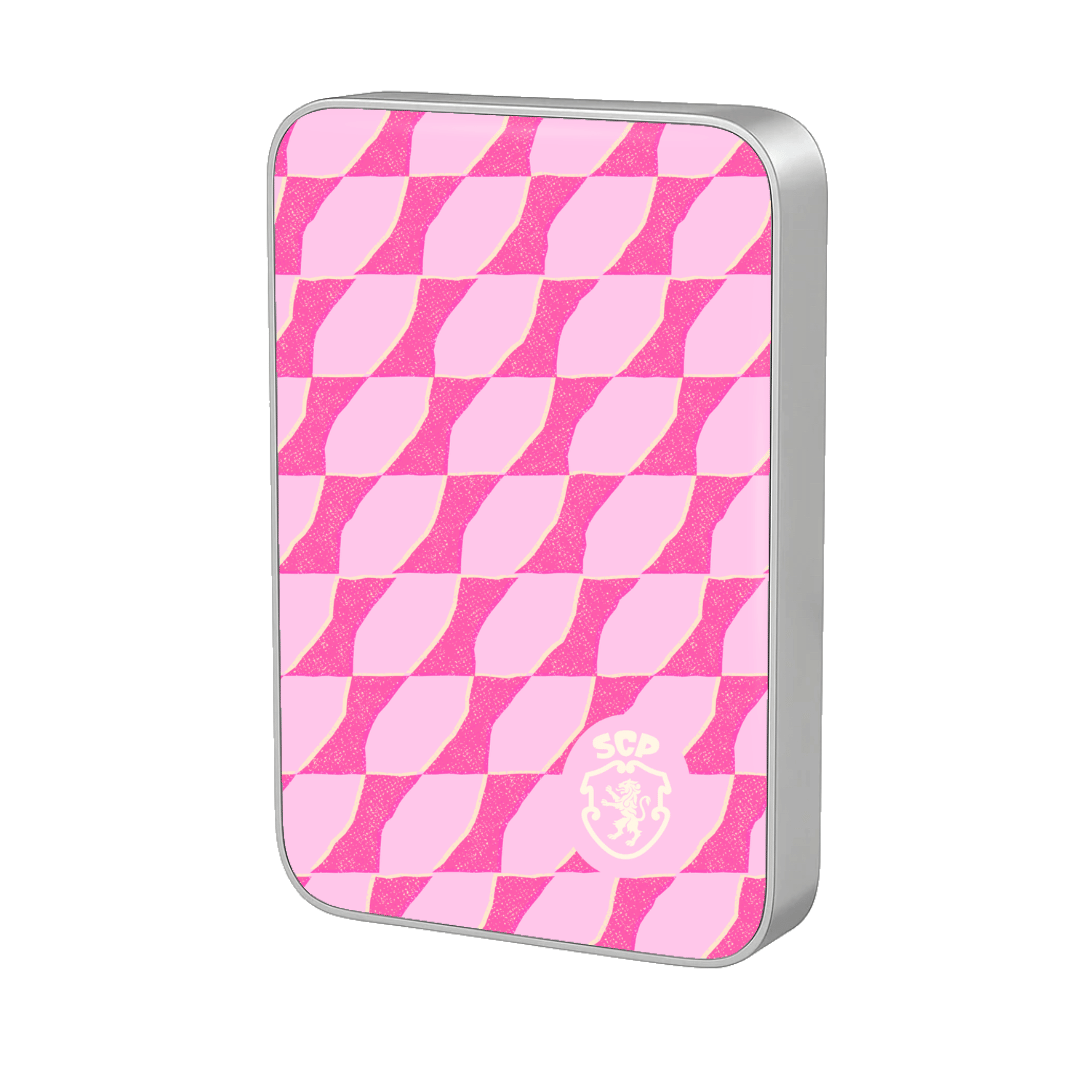 Batería externa MagSafe del Sporting CP, Onda Rosa y Plata — InstaCase Portugal