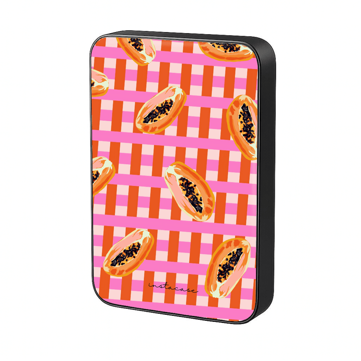 Power Bank Magnética Papaya Party Preta MagSafe — InstaCase Portugal