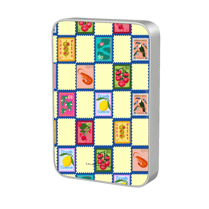Power Bank Magnética Postcard Prata MagSafe — InstaCase Portugal