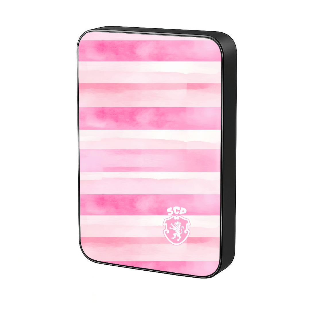 Sporting CP Pink and Black MagSafe Power Bank — InstaCase Portugal