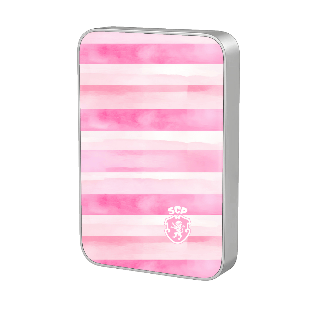 Sporting CP Pink and Silver MagSafe Power Bank — InstaCase Portugal