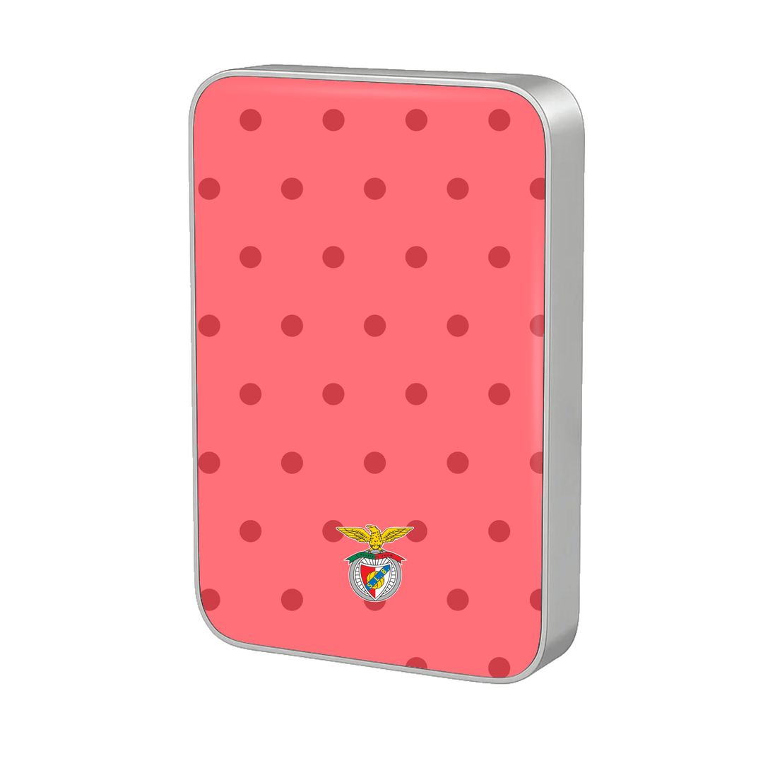 Power Bank - Benfica - Red Dots - Silver