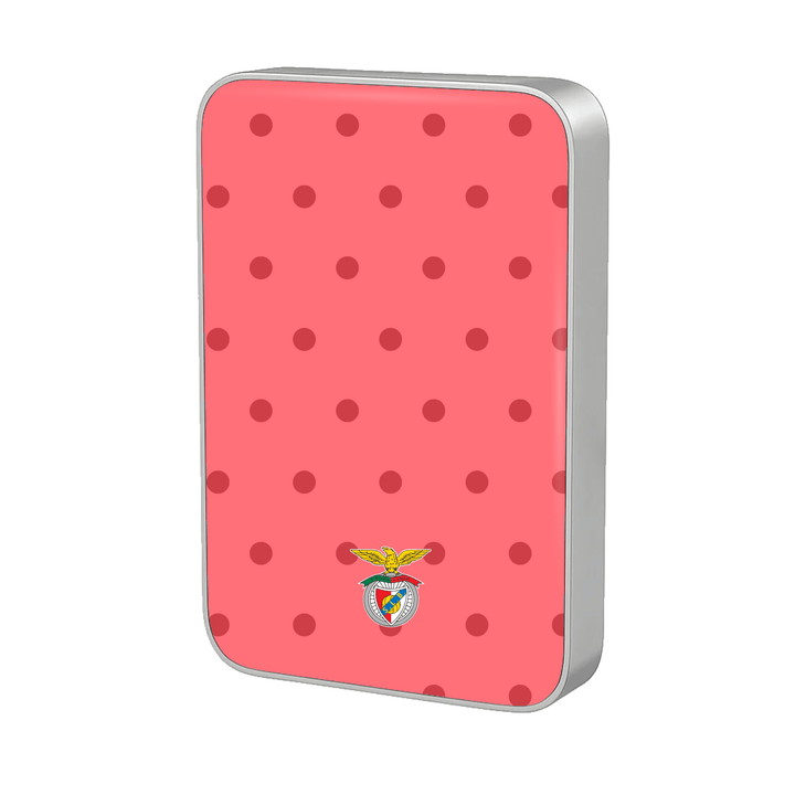 Power Bank - Benfica - Red Dots - Silver