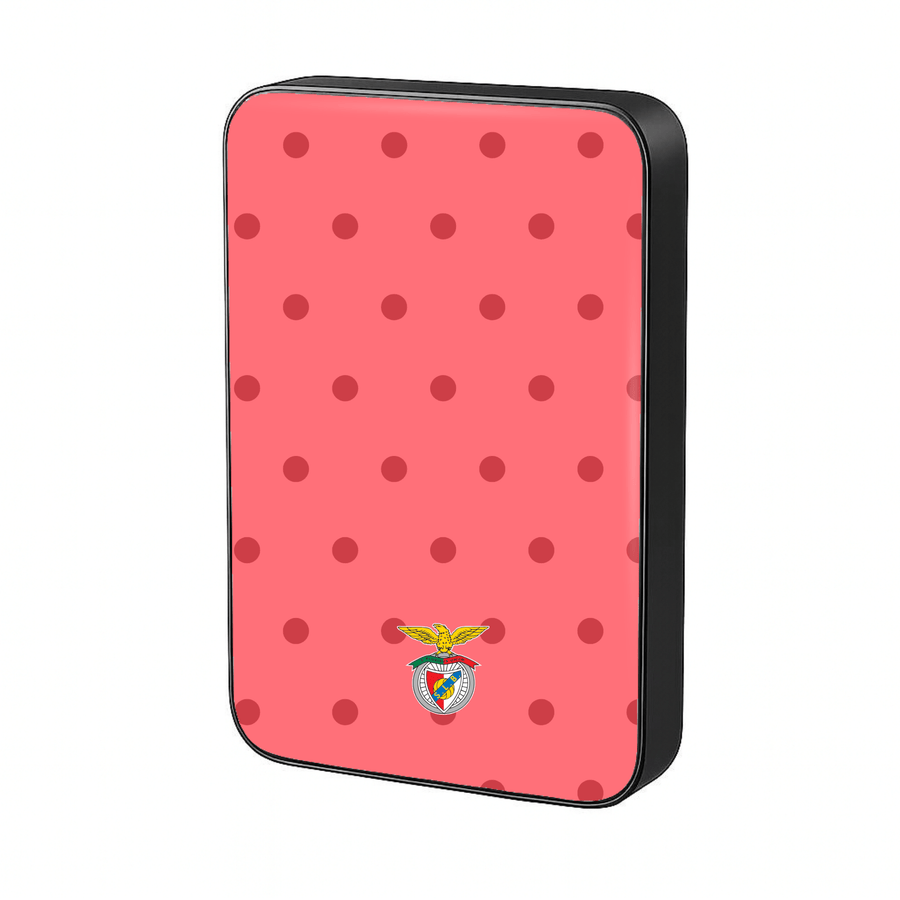 Power Bank - Benfica - Red Polka Dots - Black