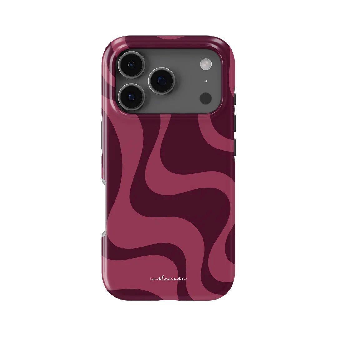 Burgundy Flow Premium Glossy iPhone Case — InstaCase Portugal