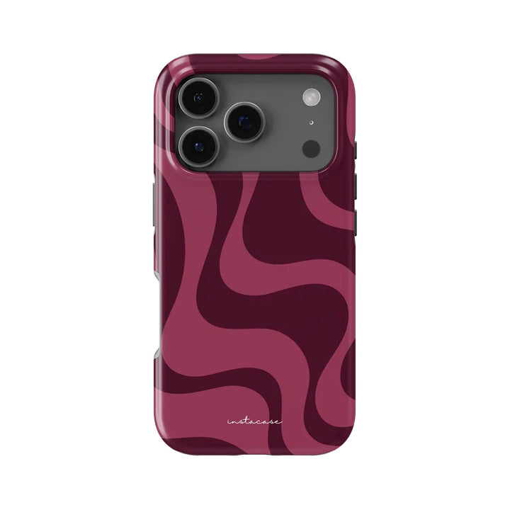 Burgundy Flow Premium Glossy iPhone Case — InstaCase Portugal