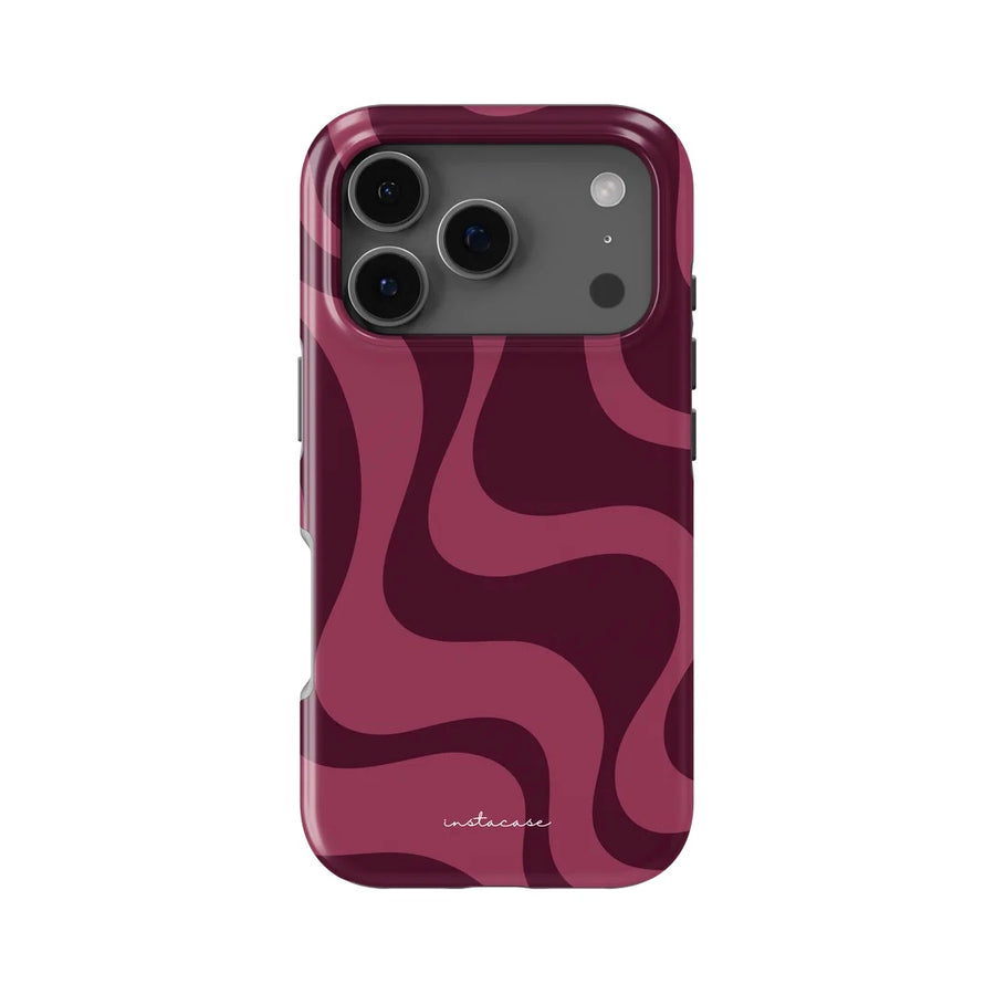 Capa iPhone Burgundy Flow Premium Glossy — InstaCase Portugal