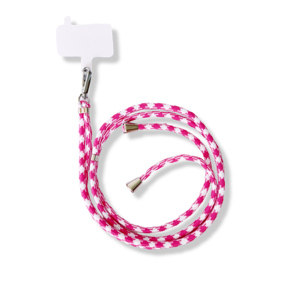 Universal Lanyard - White and Pink