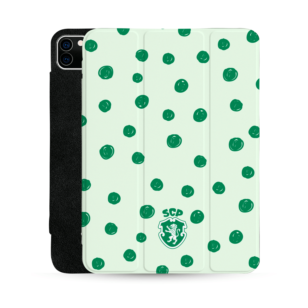 Funda oficial para iPad del Sporting CP con lunares verdes — SCP — InstaCase Portugal