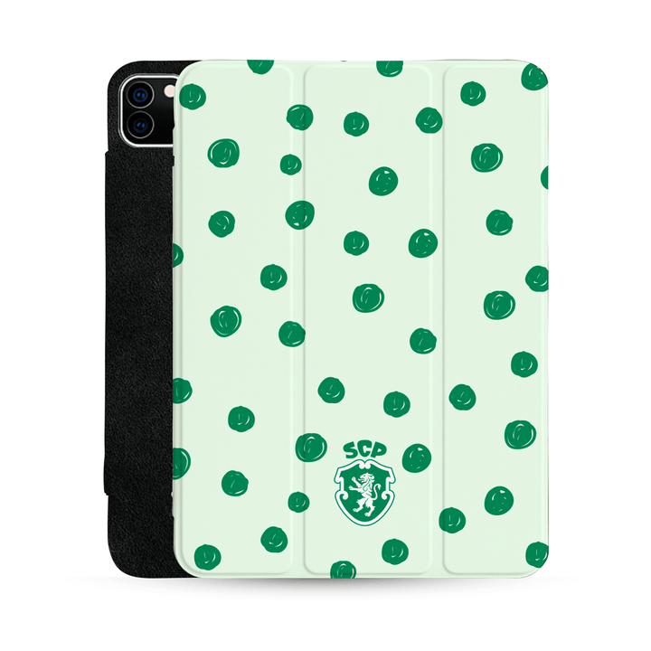 Funda oficial para iPad del Sporting CP con lunares verdes — SCP — InstaCase Portugal