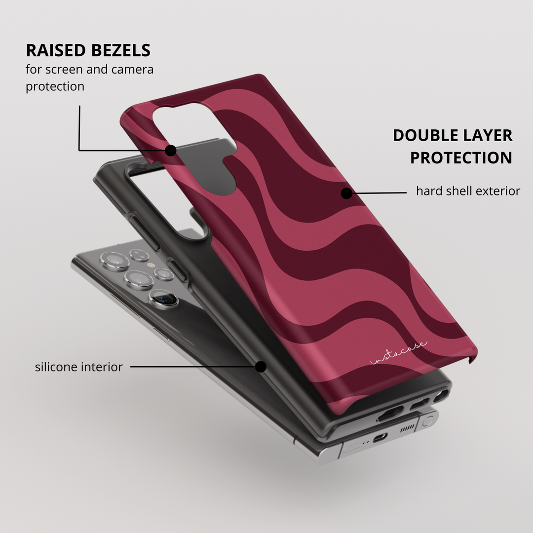 Burgundy Flow - Capa Samsung Premium Glossy