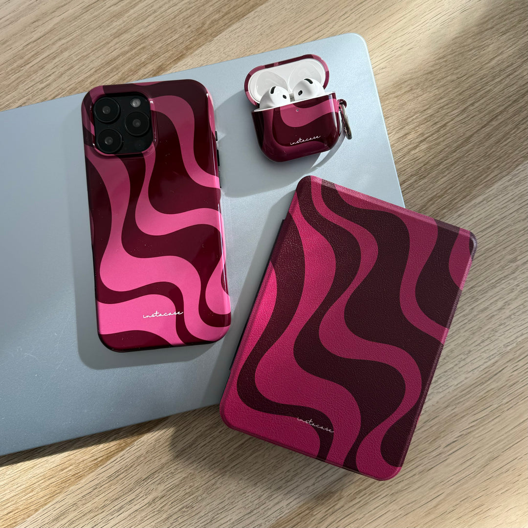 Burgundy Flow - AirPods Case