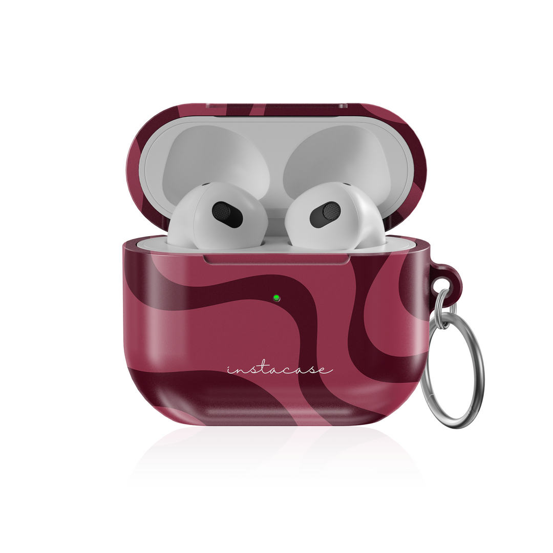 Burgundy Flow - AirPods Case