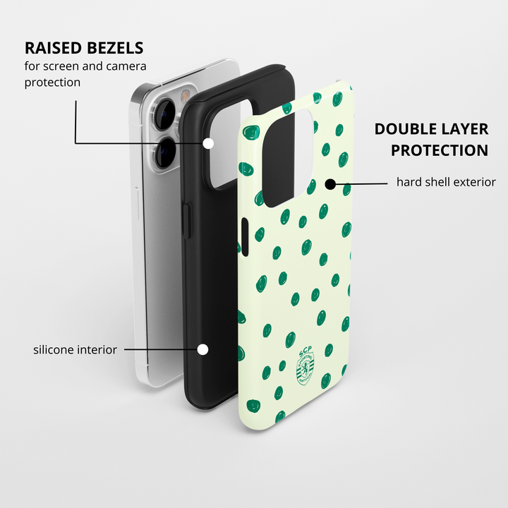 Funda Sporting - Bolitas verdes